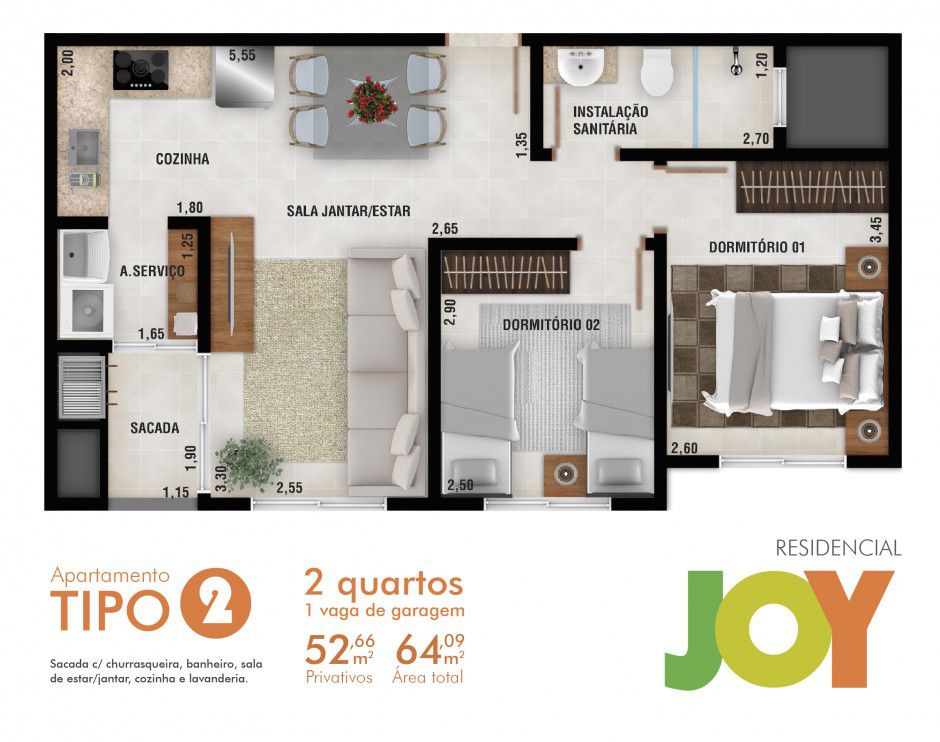 Apartamento à venda com 2 quartos, 64m² - Foto 35